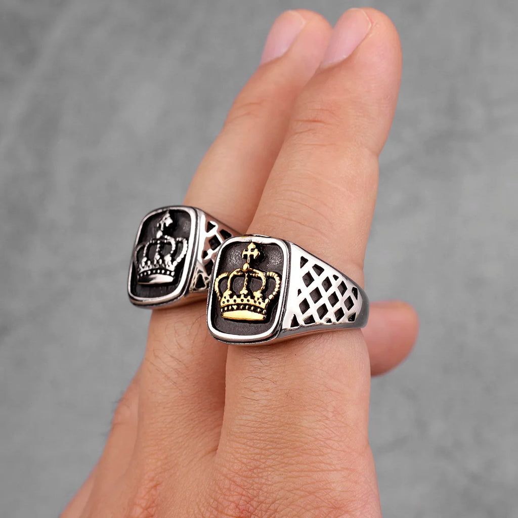 PENDRA Crown Boyfriend Steel Ring