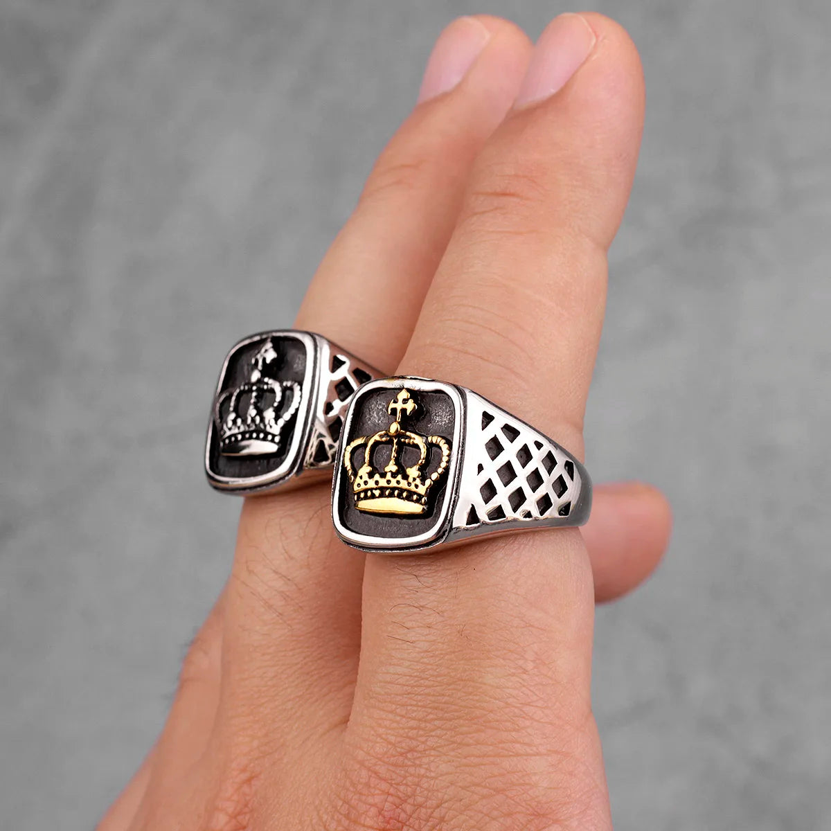 PENDRA Crown Boyfriend Steel Ring