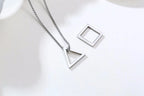 PENDRA Interlocking Triangle Pendant Necklace