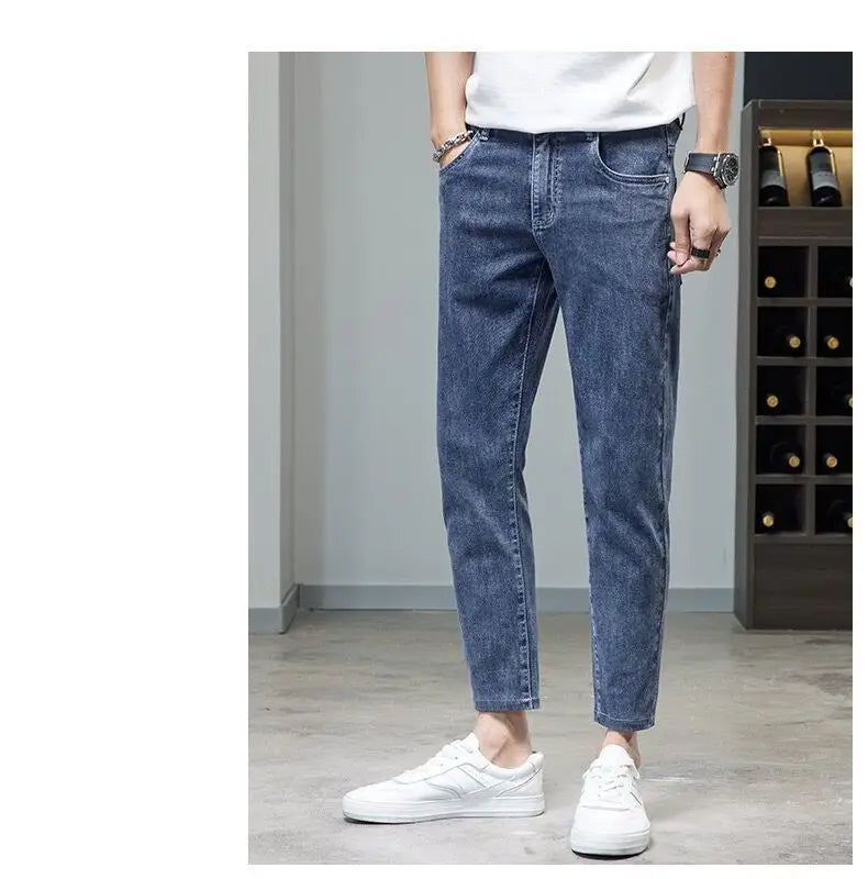 Comfortable Stylish Trendy Luxury Men's Jeans 2023 Summer Blue Cowboy Classic Jeans Casual Stretch Luxury Denim Pants for Men