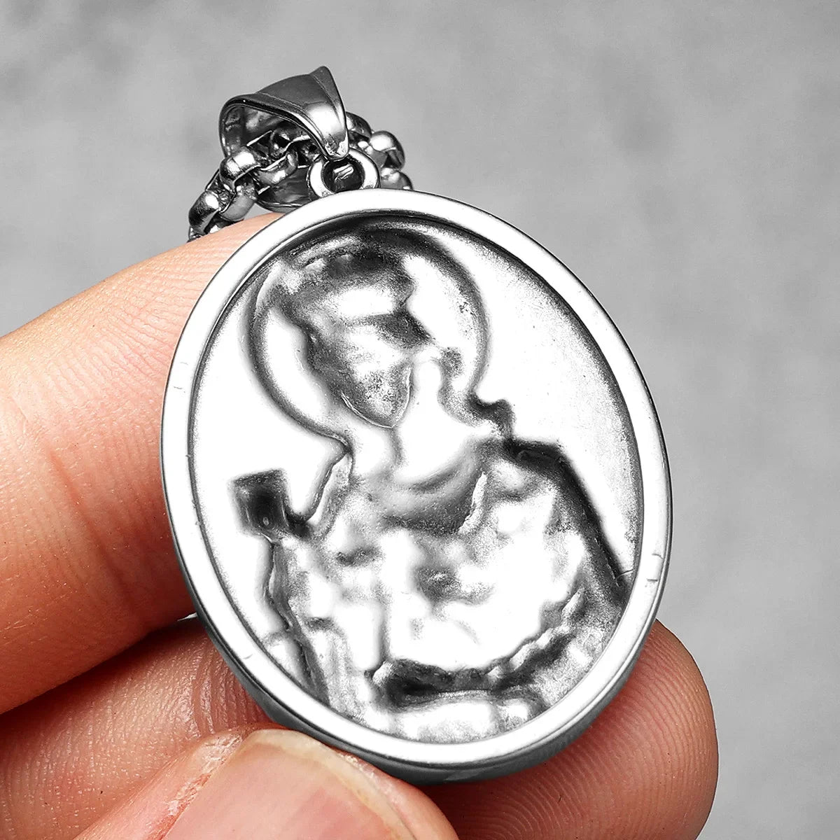 PENDRA Saint Barbara Steel Necklace