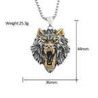 PENDRA Odinwolf Nordic Wolf Pendant Necklace