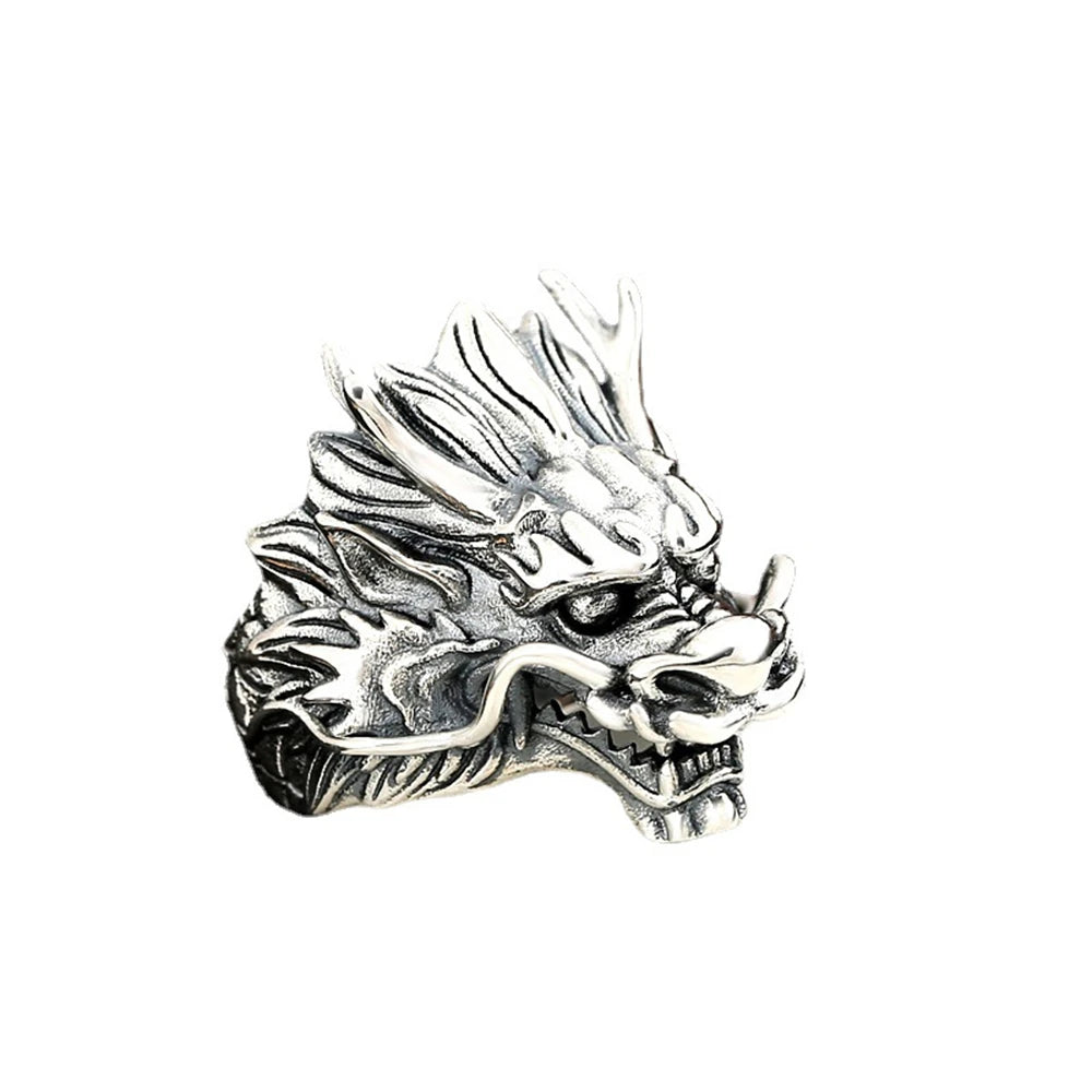 PENDRA Dragon Opening Silver Ring