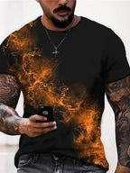 PENDRA Sports Flame Print T-Shirt
