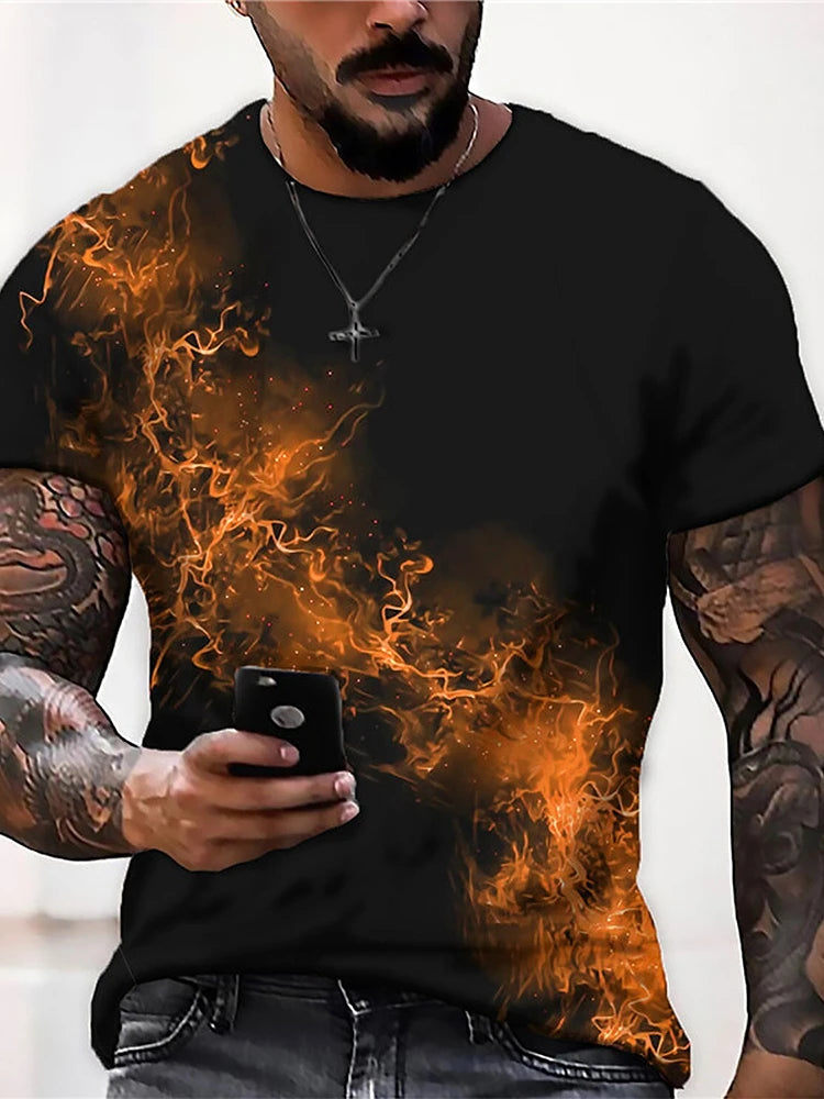 PENDRA Sports Flame Print T-Shirt