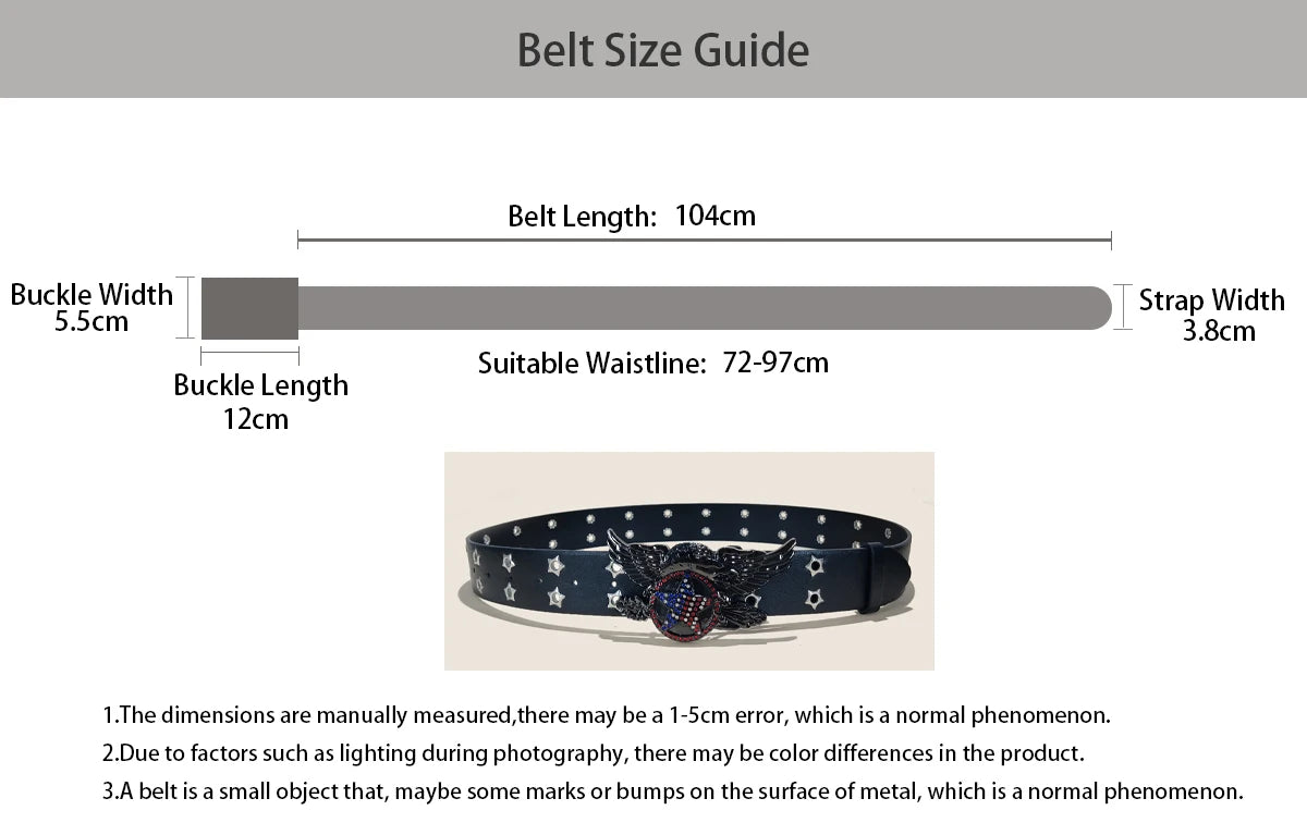 PENDRA Rheaine Leather Punk Hollow Belt