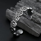 PENDRA Zodiac Twelve Constellation Stainless Steel Cuff Bracelet