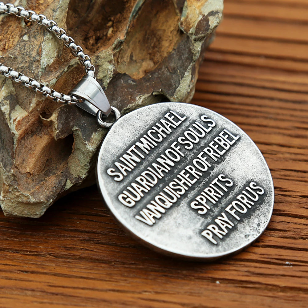 PENDRA Michaelguardian Stainless Steel Archangel Pendant