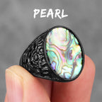 PENDRA Pearl Boyfriend Steel Ring