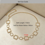 PENDRA Irisra Gold Bow Gothic Waist Chain Belt