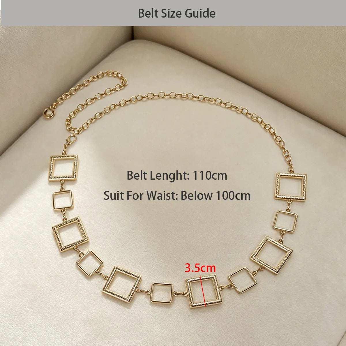 PENDRA Irisra Gold Bow Gothic Waist Chain Belt