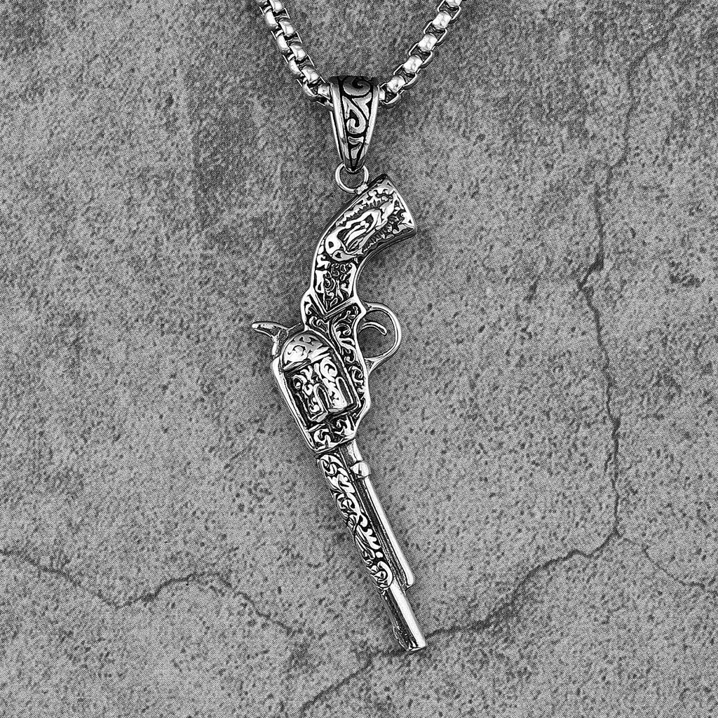 PENDRA Revolver Steel Necklace