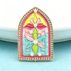 PENDRA Windowflora Vintage Enamel Flower Window Brooch