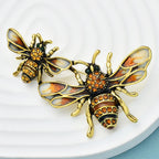 PENDRA Honeywing Rhinestone Bee Brooch