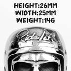 PENDRA Rider Life Skull Steel Ring