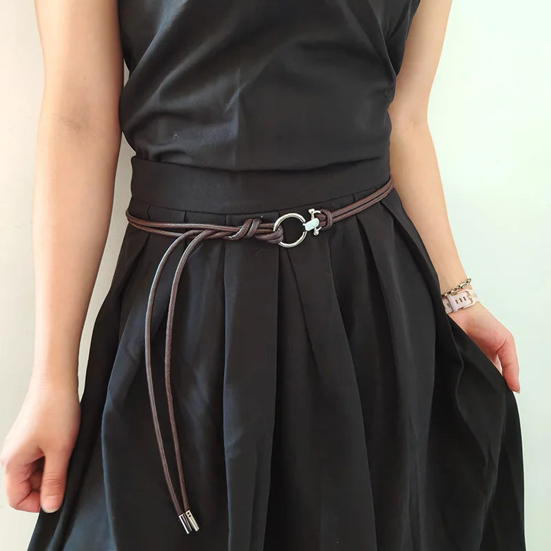 PENDRA Seraene Leather Rope Minimal Belt