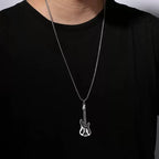 PENDRA Guitarrock Stainless Steel Guitar Pendant Necklace