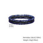 3pcs Green Natural Stone Beaded Bracelet for Men,5MM African Turquoise Stacked Elastic Bracelet,Trendy Male Jewelry Gift