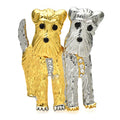 PENDRA Two Dogs Puppy Animal Brooch