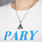 PENDRA Masonic Illuminati Eye Steel Necklace
