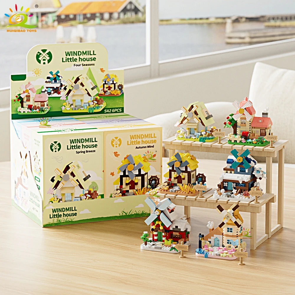 PENDRA Cute Windmill Micro Building Set