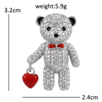 PENDRA Hearthbear 2-Color Enamel Bear Brooch