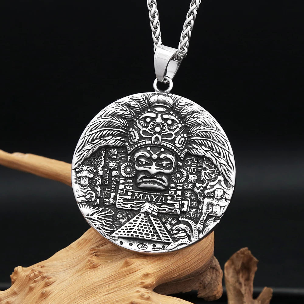 PENDRA Mayanforge Vintage Mayan Pattern Pendant