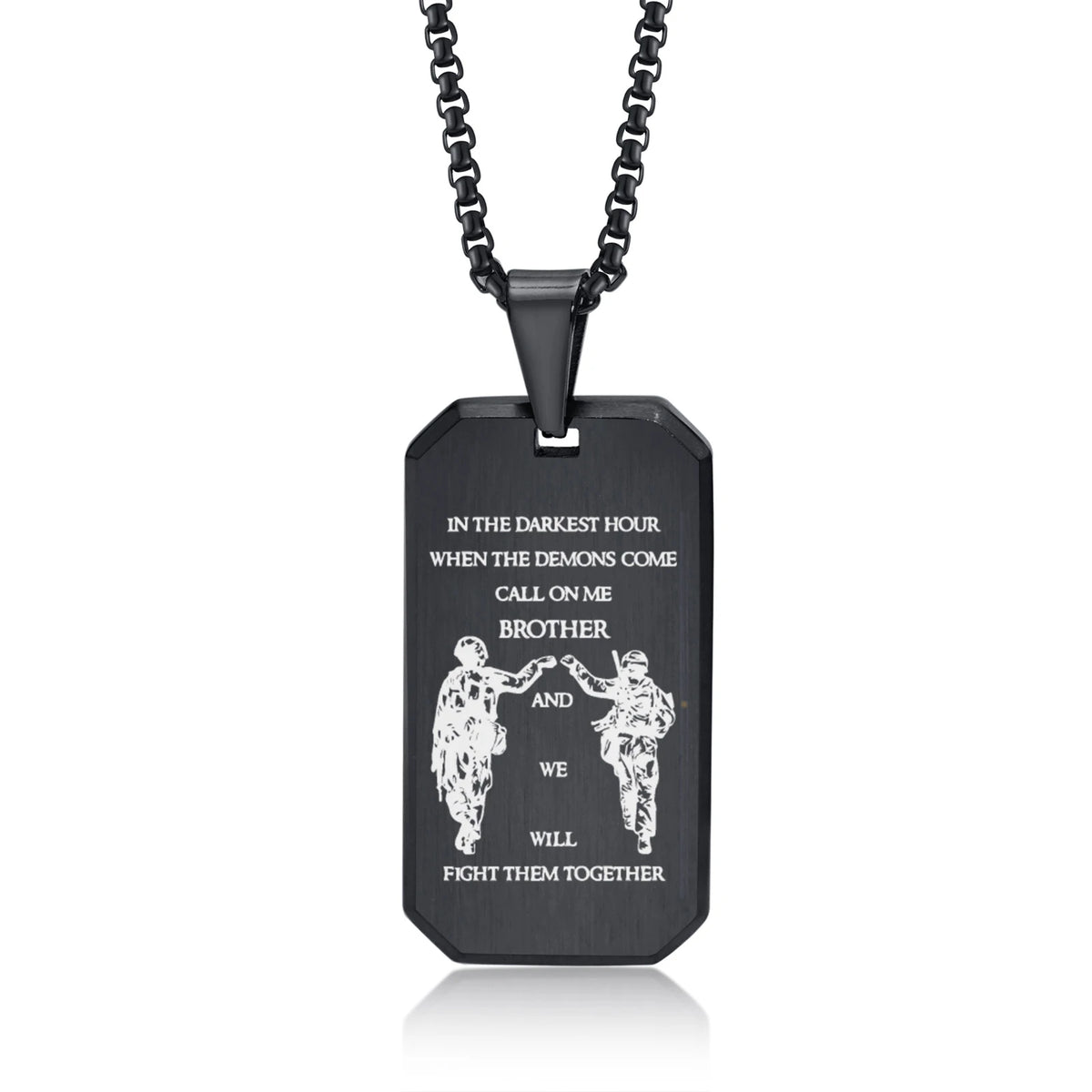 Waterproof Stainless Steel Dog Tag Necklaces for Men BFF Jewelry,Free Custom Birthday Graduation Father's Day Gifts to Him