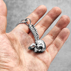 PENDRA Skull Spine Domineering Steel Necklace