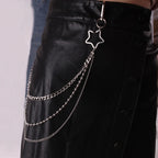 PENDRA Crossstar Layered Waist Chain Keychain
