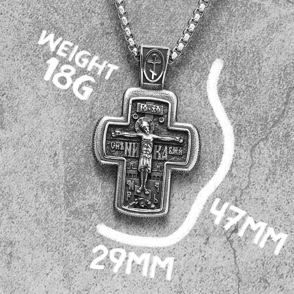 PENDRA Religion Jesus Cross Steel Necklace