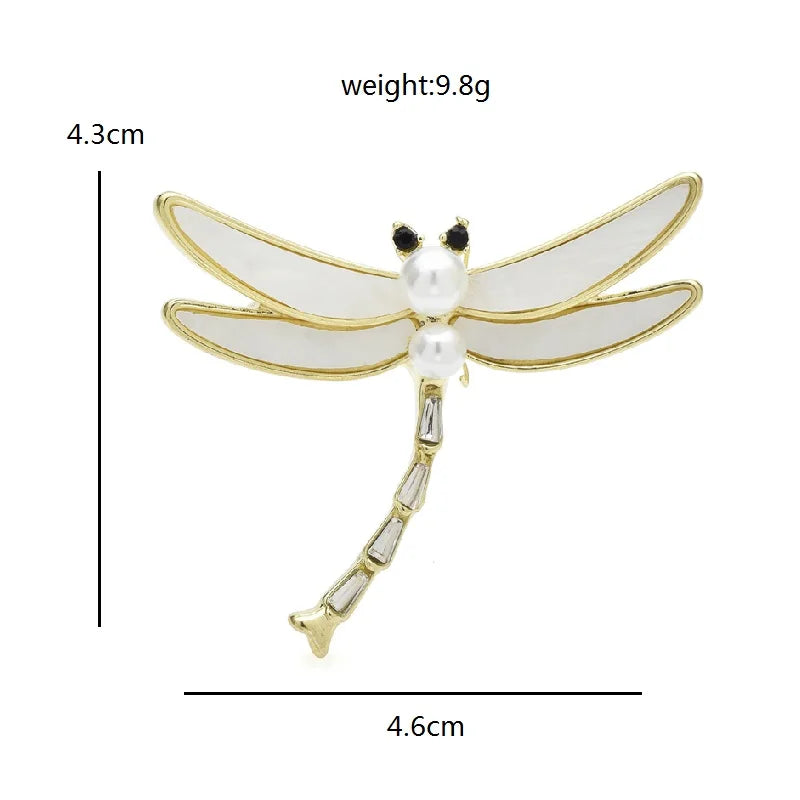 Wuli&baby Lovely Flying Dragonfly Brooches For Women Unisex 2-color Insects Party Office Brooch Pin Gifts