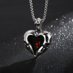 PENDRA Skullheart Stainless Steel Skull Heart Ring