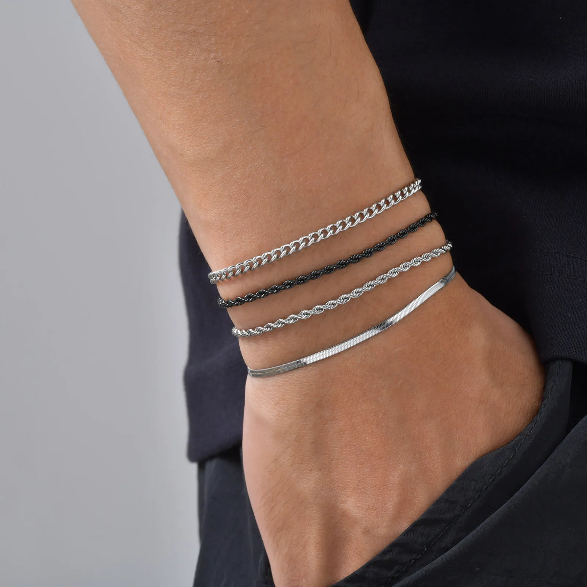 PENDRA Cuban Black Gold Bracelet