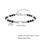 Trendy Men's Natural Stone Beaded Bracelet,Bohemian Cross Charms Chain Wristband,Jewelry Gift for Husband Dad Son