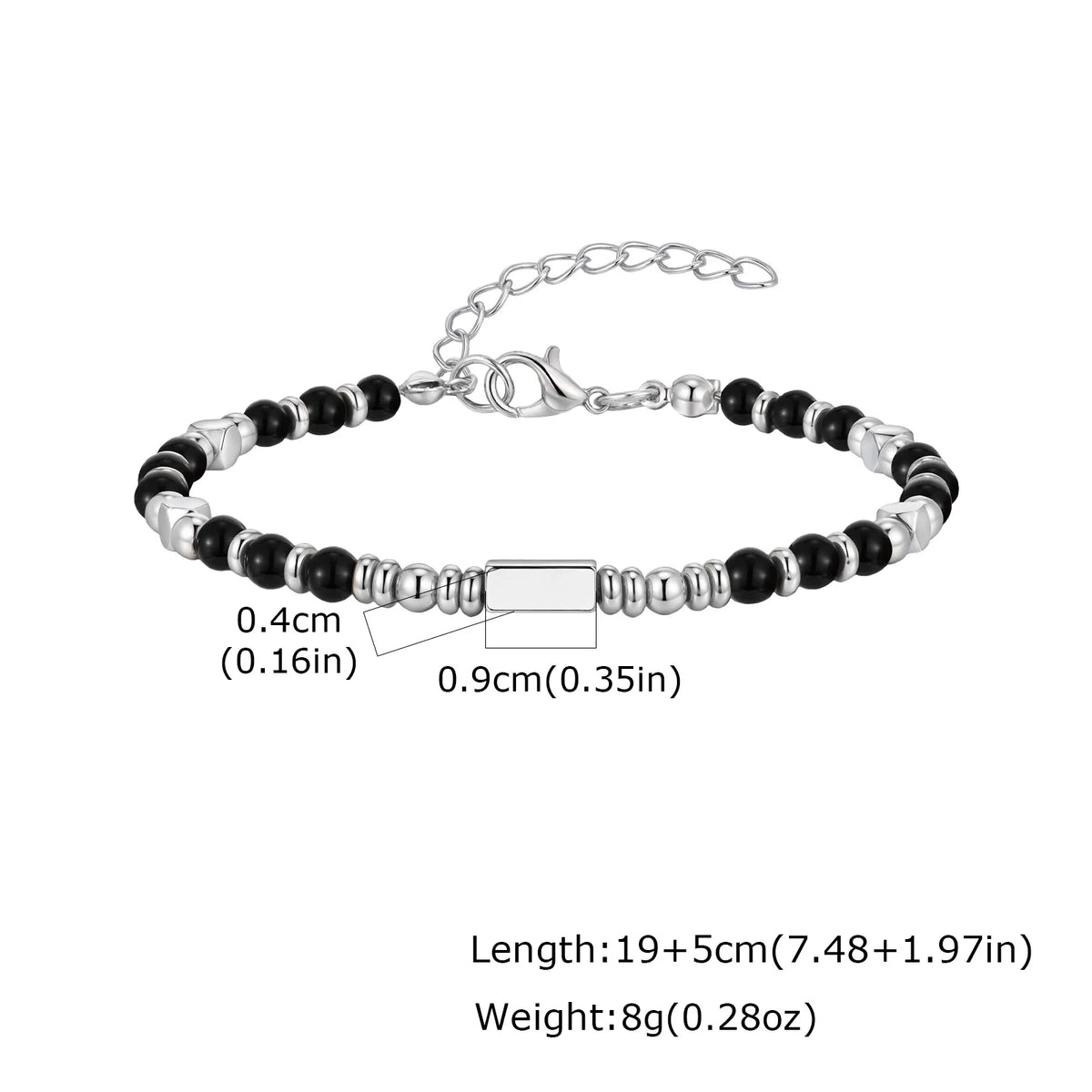 Trendy Men's Natural Stone Beaded Bracelet,Bohemian Cross Charms Chain Wristband,Jewelry Gift for Husband Dad Son