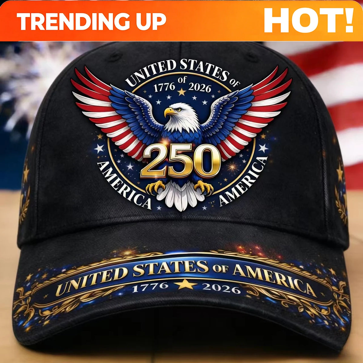 PENDRA Eagle Baseball Print Cap