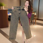 PENDRA Straight Wide Coffee Pants