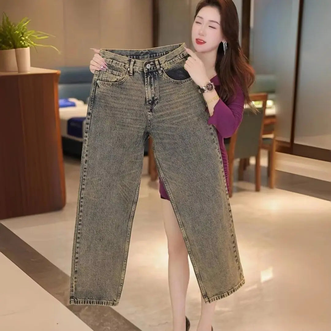 PENDRA Straight Wide Coffee Pants
