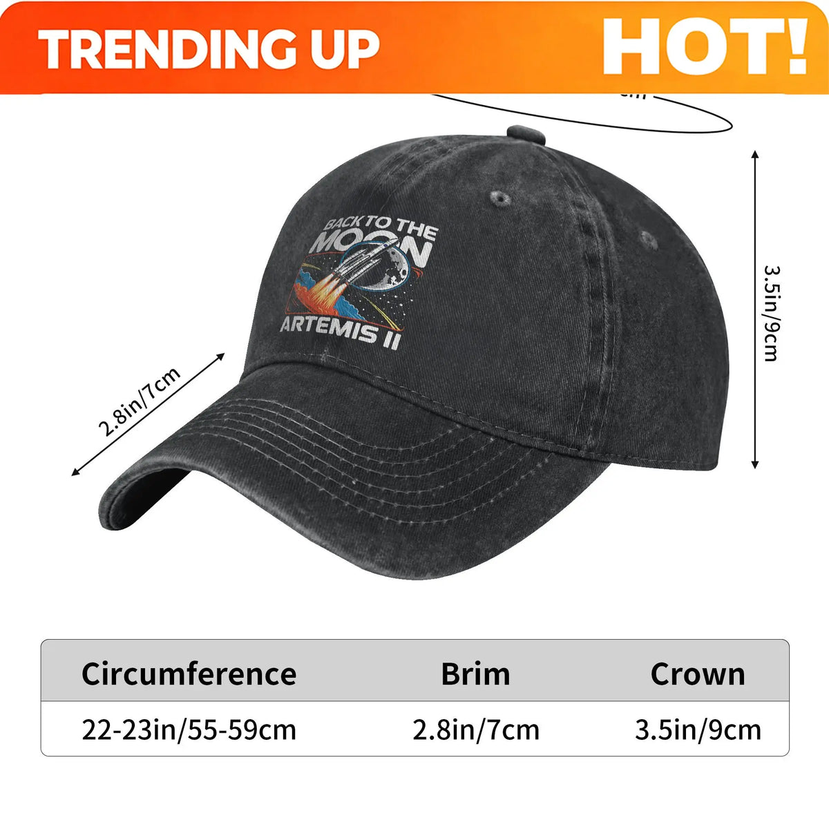 PENDRA Moon Mission Snapback Baseball Cap