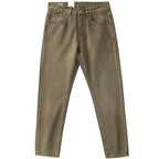 Cowboy Korean Goods Retro Yellow Mud Dyed Small Straight Jeans Men's Spring and Autumn Khaki Ami Kaji Washed Casual Trousers