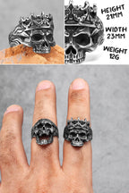 PENDRA Punk Gothic Skull Ring