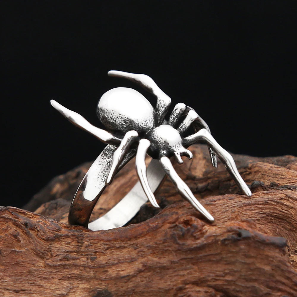 PENDRA Spiderweb 316L Stainless Steel Spider Ring