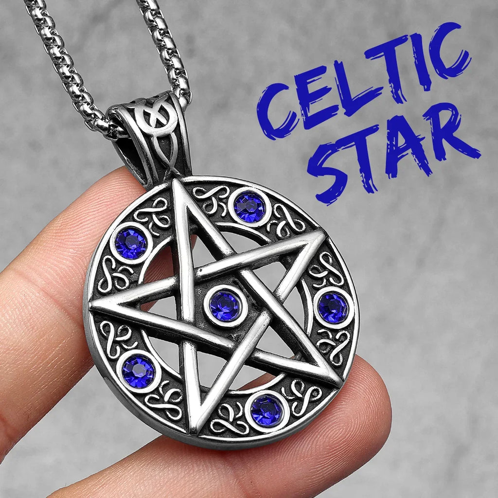 PENDRA Star David Masonic Steel Necklace
