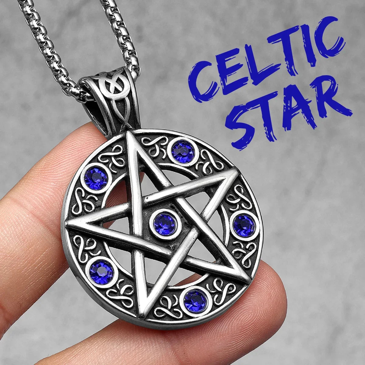 PENDRA Star David Masonic Steel Necklace