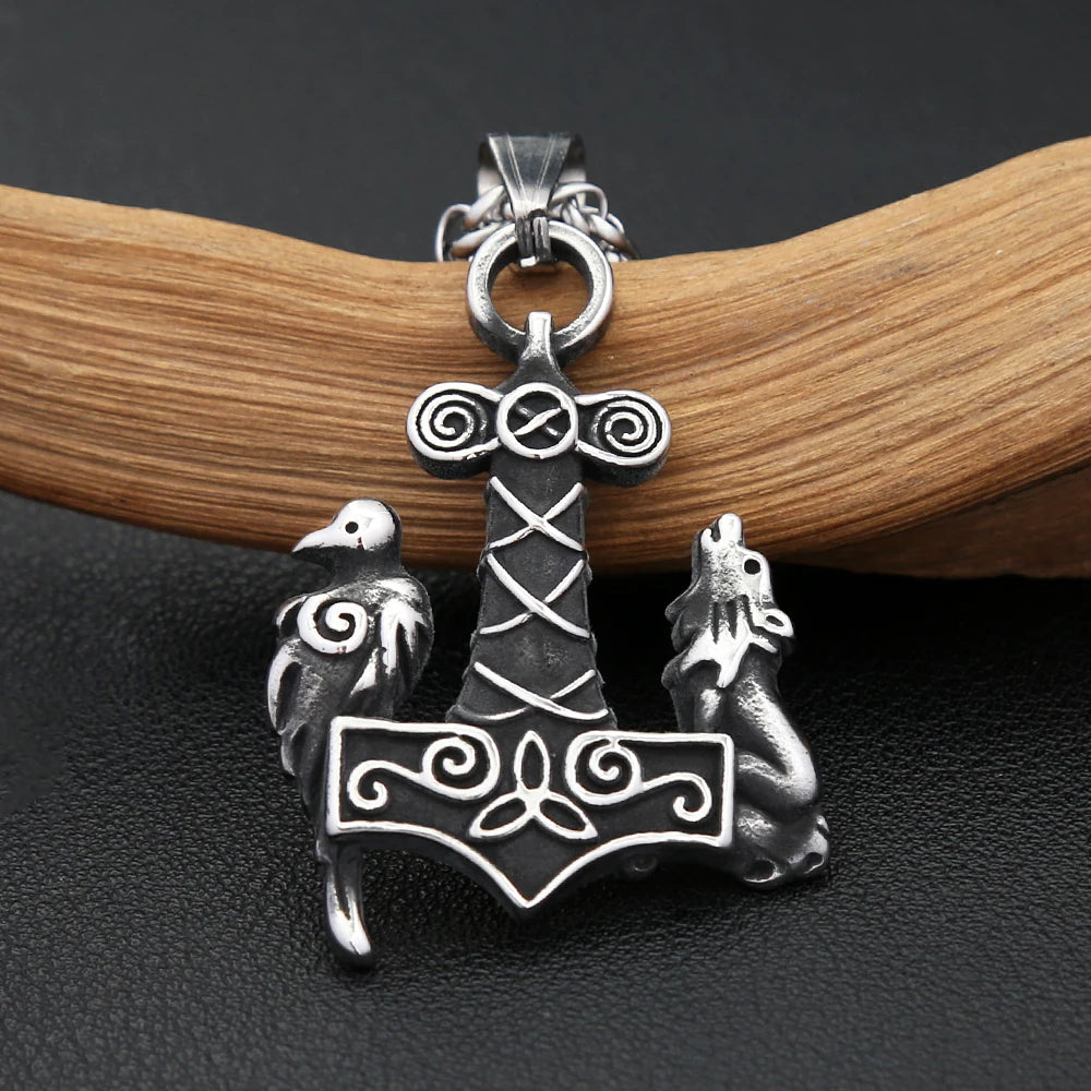 PENDRA Mjolnir Vintage Viking Thor Hammer Pendant