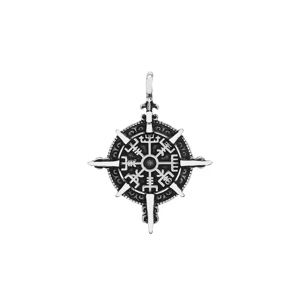 PENDRA Vegvisir Viking Compass Pendant Necklace