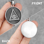 PENDRA God Eye Round Steel Necklace