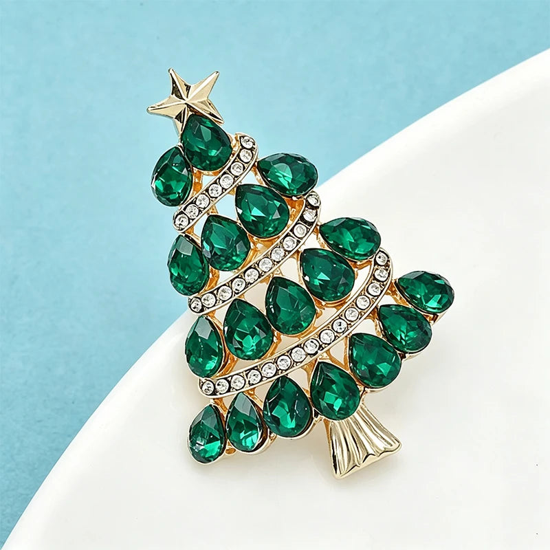 PENDRA Noelina Shining Christmas Tree Brooch