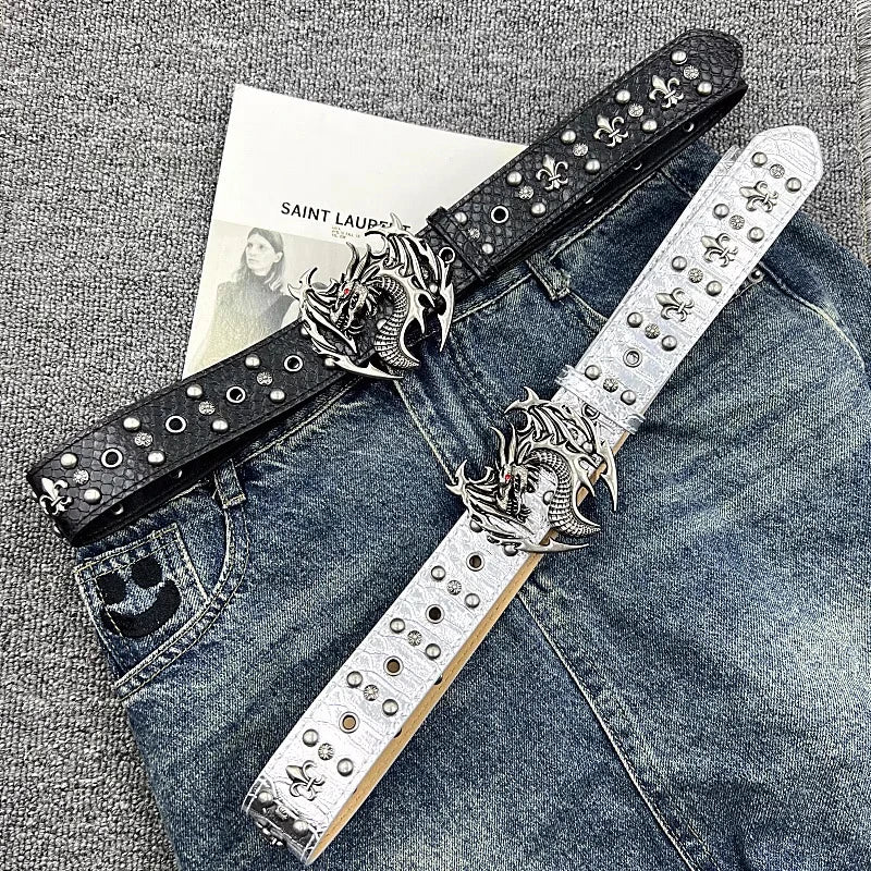 New Stylish Y2K PU Leather Fashion Punk Belt For Men and Women Trendy Accessory For Gift Giving Gothic Neutral Waist Belts